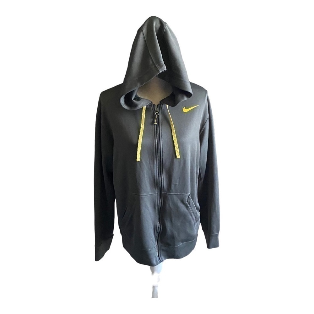 NIKE-(has a flaw) GRAY LIVESTRONG ZIP FRONT -SIZE MEDIUM